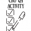 Picture that says CNO QA Activity with a pen ticking off boxes